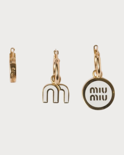 MIU MIU Set of Enameled Metal Earrings | 缪缪 耳环 (多色) - LONDONKELLY 英国名牌代购