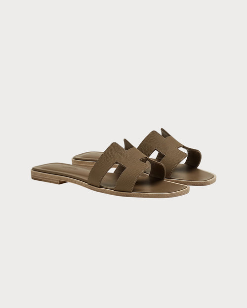 HERMES Etoupe Oran Sandal | 愛馬仕 H 拖鞋 (大象灰色)