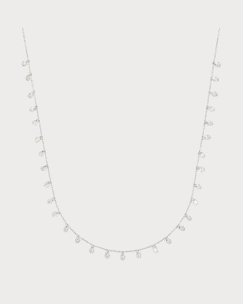 PERSEE White Gold and Diamond 31 - Stone Danae Chain Necklace | 白金钻石31颗石达娜伊链炼颈链 (白金) - LondonKelly 英国名牌代购