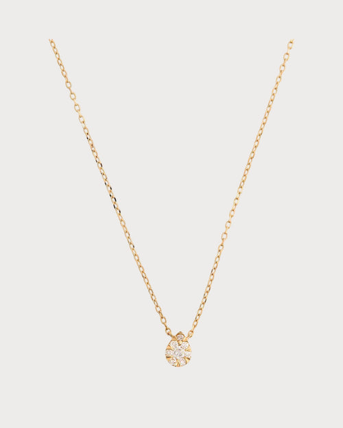 PERSEE Yellow Gold and Diamond Floating Necklace | 黄金钻石悬浮项链 (黄金) - LondonKelly 英国名牌代购