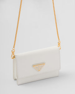 PRADA Card Holder with Chain Shoulder Strap | 普拉達 銀包連鏈帶 (多色) - LondonKelly 英國名牌代購