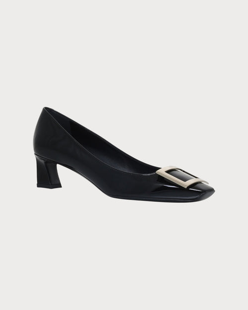 ROGER VIVIER Belle Vivier Metal Buckle Pumps | RV 高跟鞋 (黑色) - LondonKelly 英國名牌代購