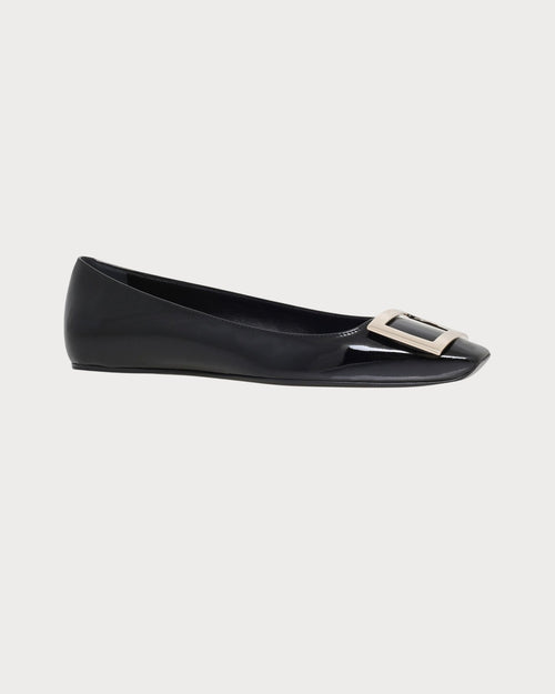 ROGER VIVIER Patent Trompette Ballerinas | RV 平底鞋 (黑色亮皮) - LondonKelly 英國名牌代購