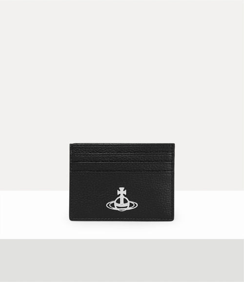 VIVIENNE WESTWOOD Flat Card Holder | 西太后 粒面牛皮卡片 (黑色) - LondonKelly 英國名牌代購