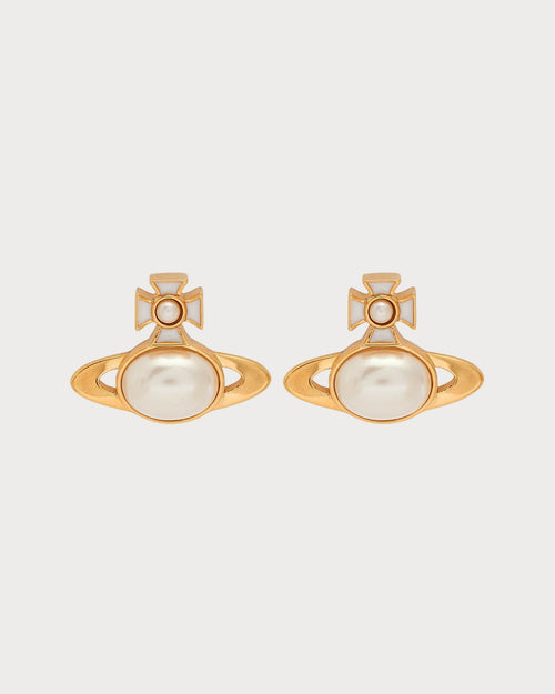 VIVIENNE WESTWOOD Gaby Orb Faux Pearl - Embellished Stud Earrings Silver | 西太后 耳環 (多色) - LondonKelly 英國名牌代購