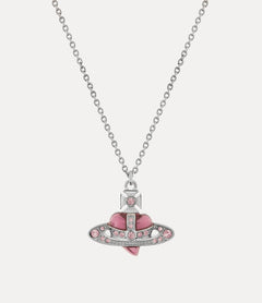 VIVIENNE WESTWOOD New Diamante Heart Pendant Necklace | 西太后 心珍頸鏈 (粉紅色) - LondonKelly 英國名牌代購