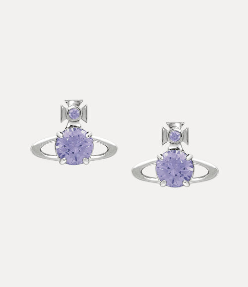 VIVIENNE WESTWOOD Reina Crystal - Embellished Orb Stud Earrings | 西太后 耳環 (紫色) - LondonKelly 英國名牌代購