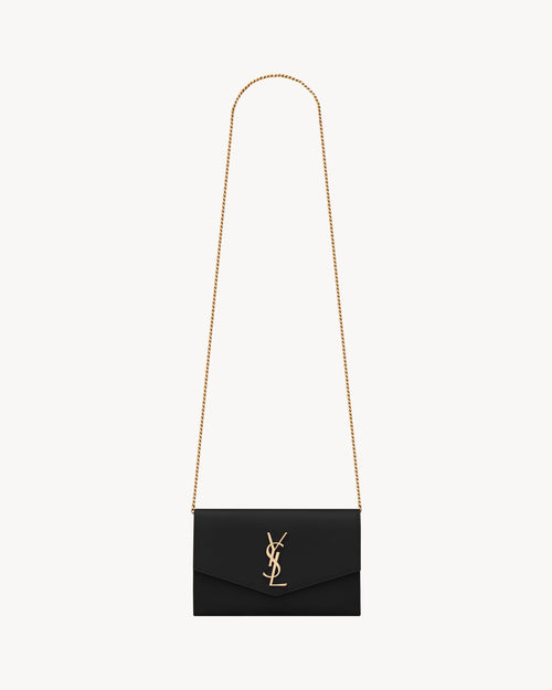 YSL SAINT LAURENT Uptown Chain Wallet In Grain Leather | 聖羅蘭 銀包連鏈帶 (多色) - LONDONKELLY 英國名牌代購