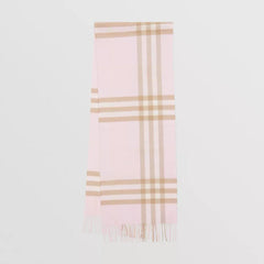 BURBERRY Classic Check Cashmere Scarf | 博柏利 經典頸巾 (Pink)