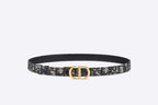 CHRISTIAN DIOR Montaigne Reversible Belt | 迪奧 雙面皮帶 (20mm/藍色老花/黑色)