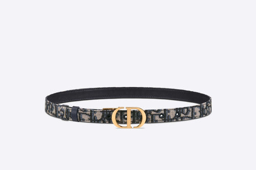 CHRISTIAN DIOR Montaigne Reversible Belt | 迪奧 雙面皮帶 (20mm/藍色老花/黑色)