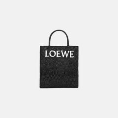 LOEWE Standard A4 Raffia Tote Bag | 羅意威 A4 草編袋 (Black)