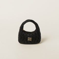 MIU MIU Wander Matelasse Nappa Leather Hobo Bag | 繆繆 腋下袋 (Black)