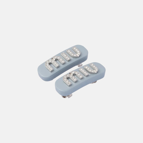 MIU MIU Plexiglas and Metal Hair Clip | 繆繆 髮夾一對 (Blue)