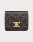 CELINE Triomphe Compact Wallet | 賽琳 銀包 (啡色老花)