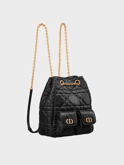 CHRISTIAN DIOR Dior Caro Multicarry Backpack with Chain(Medium/2 Colors)