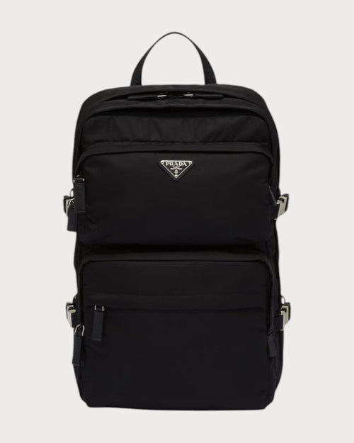 PRADA Men's Re-Nylon and Saffiano Leather Backpack | 普拉達 男仕背囊 (黑色)