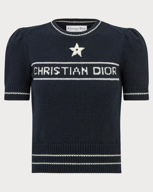 CHRISTIAN DIOR Short Sleeve Sweater Cashmere(2 Colors)