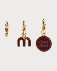 MIU MIU Set of Enameled Metal Earrings | 繆繆 耳環 (多色)