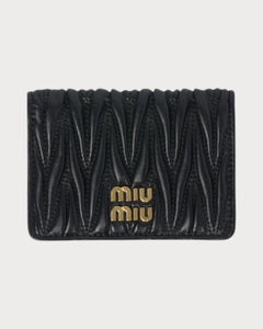 MIU MIU Nappa Leather Card Holder | 繆繆 卡套銀包 (Black)
