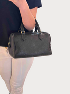 GUCCI GG Boston Handbag Grained Calfskin(Black)