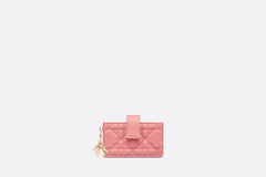 CHRISTIAN DIOR Lady Dior 5-Gusset Card Holder | Dior card holder wallet (multi-color)