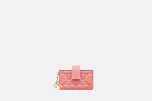 CHRISTIAN DIOR Lady Dior 5-Gusset Card Holder | Dior card holder wallet (multi-color)
