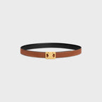 CELINE Medium Reversible Framed Triomphe Belt | 賽琳 雙面皮帶 (黑色/啡色)