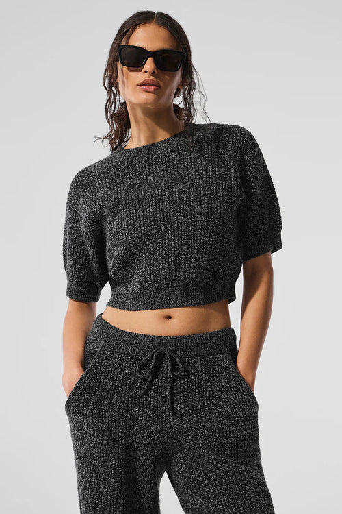 ALO YOGA Marl Sweater Short Sleeve Mushroom Marl | 混紡針織短袖上衣 (多色)