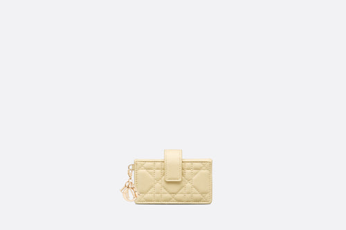 CHRISTIAN DIOR Lady Dior 5-Gusset Card Holder | Dior card holder wallet (multi-color)