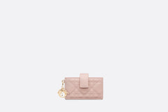 CHRISTIAN DIOR Lady Dior 5-Gusset Card Holder | Dior card holder wallet (multi-color)