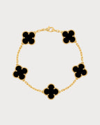 VAN CLEEF & ARPELS Vintage Alhambra Onyx Bracelet | 梵克雅宝 缟玛瑙手链 (黄金)