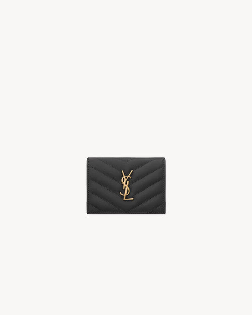 YSL SAINT LAURENT Cassandre Matelasse Flap Card Case In Grain Leather | 聖羅蘭 銀包 (多色)