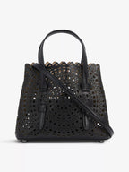 ALAIA Mina 20 Laser - Cut Leather Tote Bag Noir | 手袋 (黑色) - LondonKelly 英國名牌代購
