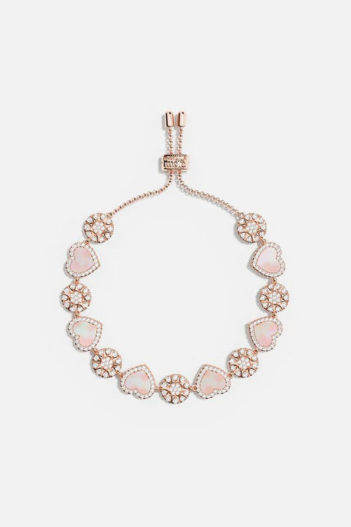 APM MONACO PB4381XNAC Pink Nacre Heart & Dot Adjustable bracelet | 粉色珍珠母愛心點點可調手鏈 (玫瑰金) - LondonKelly 英國名牌代購