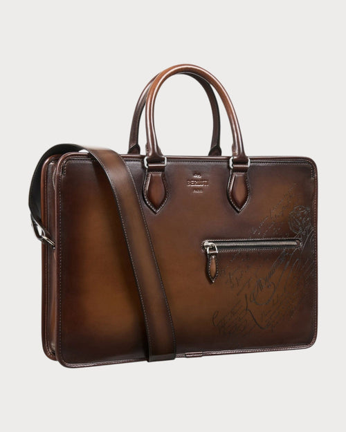 BERLUTI Un Jour Scritto Leather Briefcase | 伯魯提 公事包 (多色) - LONDONKELLY 英國名牌代購