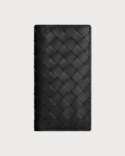 BOTTEGA VENETA Men's Slim Intrecciato Long Wallet | 葆蝶家 男仕長銀包 (黑色) - LONDONKELLY 英國名牌代購