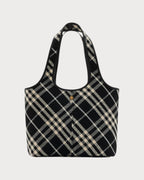 BURBERRY Small Check Tote Black | 博柏利 手提袋 (细袋/黑色) - LONDONKELLY 英国名牌代购