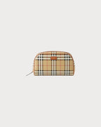 BURBERRY Medium Check Travel Pouch | 博柏利 化妝袋 (中碼/米色)