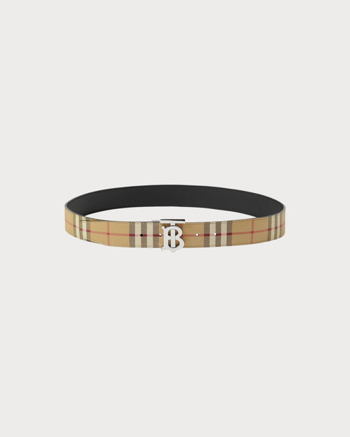 BURBERRY Men's Reversible TB Belt | 博柏利 男仕皮帶 (3.5CM/啡黑色) - LONDONKELLY 英國名牌代購