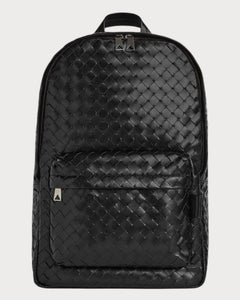 BOTTEGA VENETA Men's Medium Intrecciato Backpack | 葆蝶家 男仕背囊 (Black)