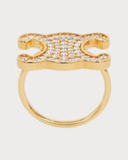 CELINE Triomphe Rhinestone Ring | 賽琳 凱旋門戒指 (金色)