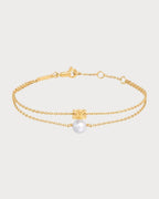 CELINE Les Perles Celine Bracelet Resin Pearl & Brass(Gold) - LONDONKELLY 英国名牌代购