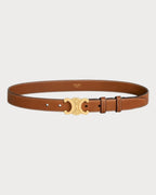 CELINE Medium Triomphe Belt | 賽琳 凱旋門金扣皮帶 (2.5CM/啡色) - LondonKelly 英國名牌代購