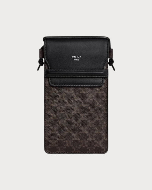CELINE Men's Phone Pouch with Flap | 賽琳 男仕電話袋 (黑色) - LONDONKELLY 英國名牌代購