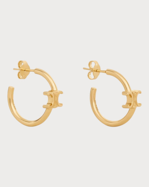 CELINE Triomphe Asymmetric Hoops Brass(2 Colors) - LONDONKELLY 英國名牌代購