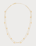 CELINE Triomphe Pearl Double Necklace Brass(Gold) - LONDONKELLY 英國名牌代購