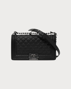 CHANEL A67085 Boy Chanel Grained Calfskin Medium | 香奈兒 手袋 (黑色) - LONDONKELLY 英國名牌代購