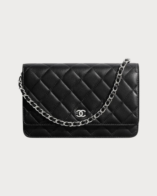 CHANEL AP0250 Classic Lambskin Wallet on Chain | 香奈兒 羊皮銀包連鏈帶 (黑色銀扣) - LONDONKELLY 英國名牌代購