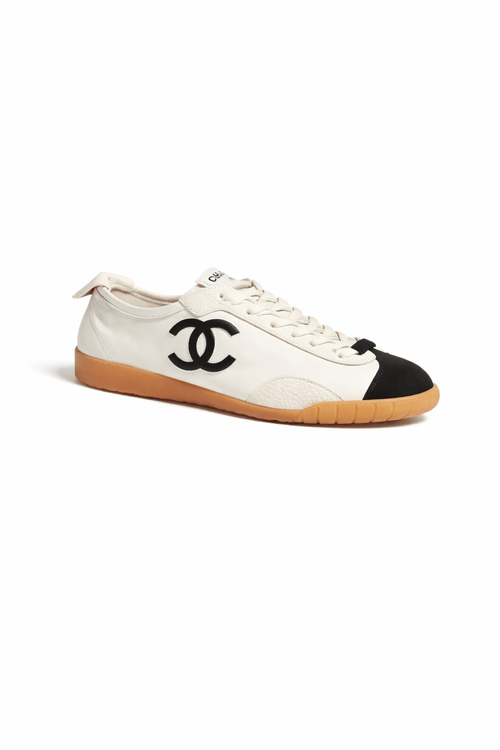 CHANEL G47125 Sneakers Calfskin &amp; Embossed Suede Calfskin | 香奈兒 波鞋 (白色) - LONDONKELLY 英國名牌代購